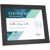 Wholesale - 8pk 8.5X11" BLK WOODGRAIN FRAME C/P 1, UPC: 044021649510
